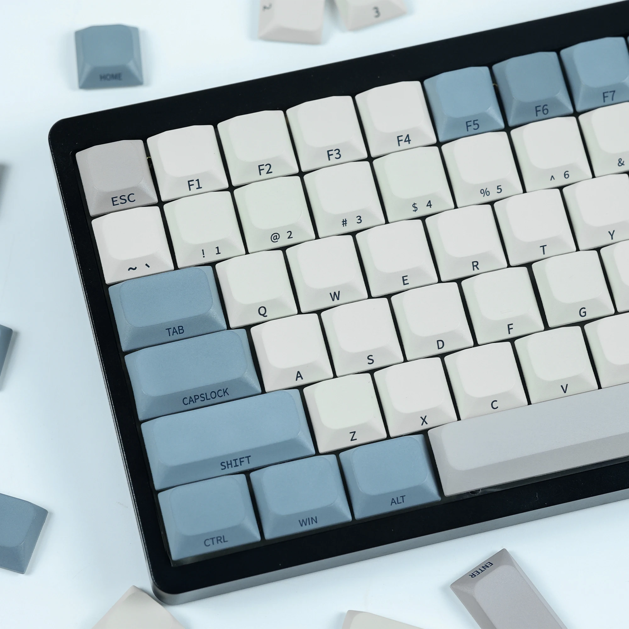 

Chosfox 127, 134 клавиши, колпачки для клавиш из ПБТ, пятисторонняя термосублимация, низкопрофильные колпачки для клавиш OEM, механическая клавиатура, колпачки для переключателя MX