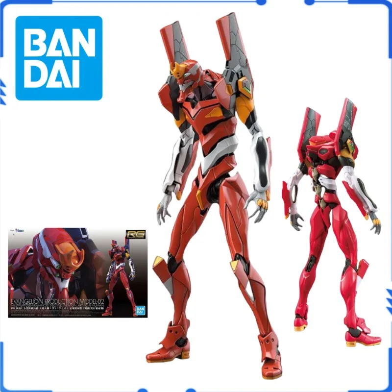 Bandai RG EVA Neon Genesis Evangelion Assembly Model No.2 Asuka Figure Ornament Plastic Assembly Kids Educational Toys Gift