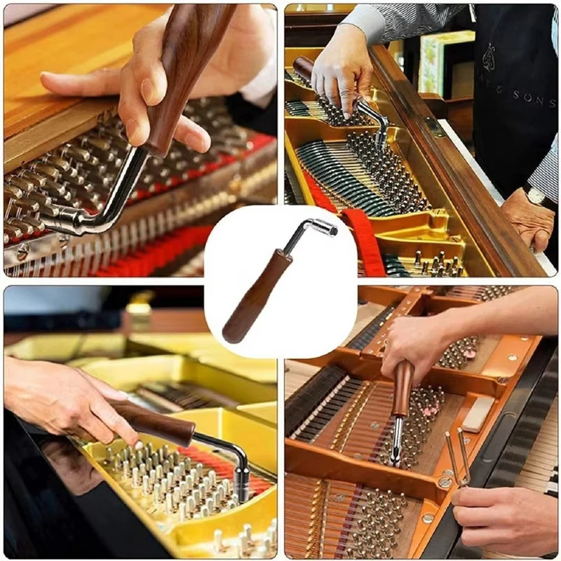 Miwayer Portable Piano Tuning Lever Kit Practical Mute Hammer Tools with Carry Case for Piano Maintenance