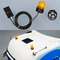 LED 1pcs 360 Degree Rotating Light for 1/14 Tamiya RC Truck Scania 770S MAN Benz Volvo Diy Parts