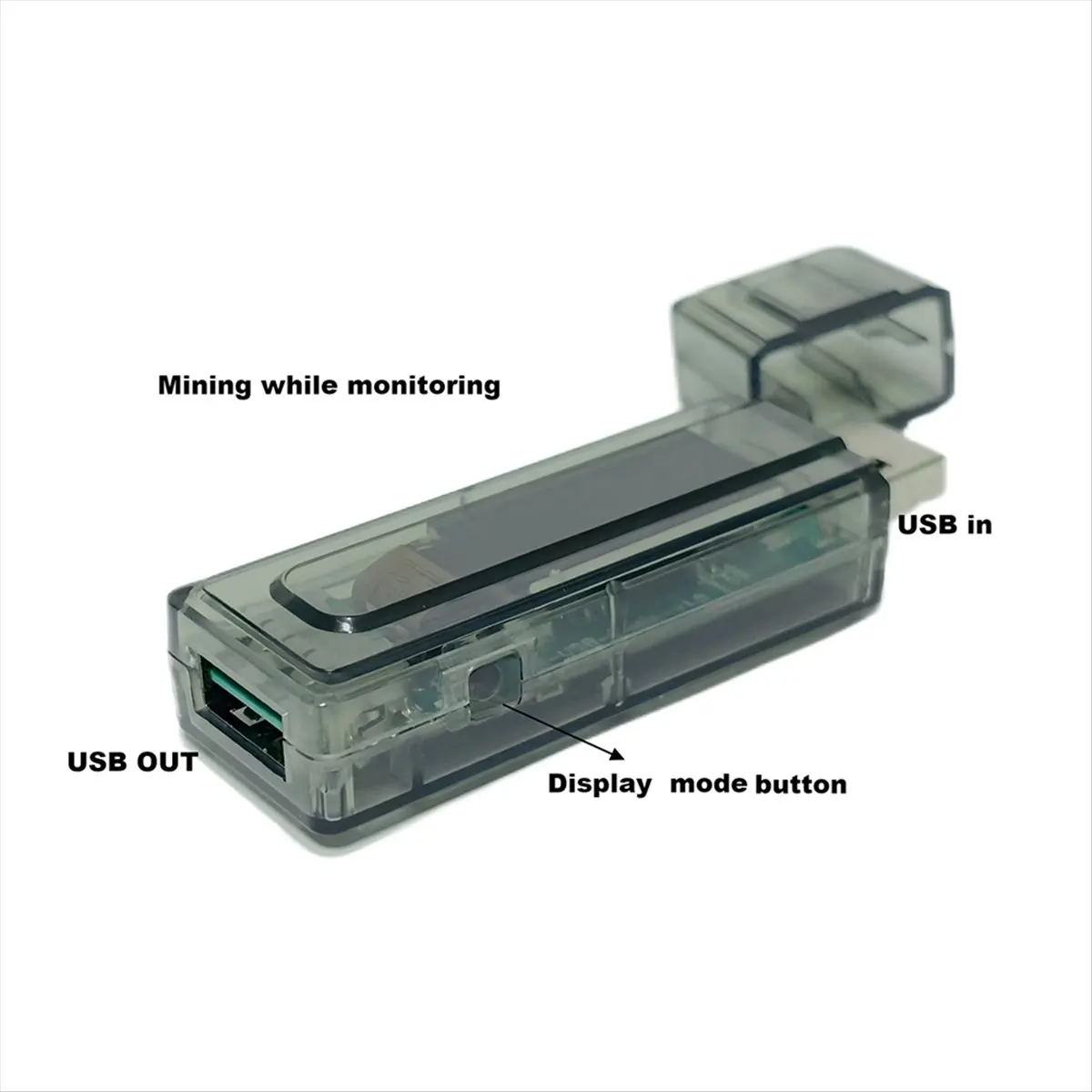 SPECIAL OFFER 2Pcs Lucky Miners Usb Chain Crypto Solo BTC Lottery 385kH/S with USB-A AmmeterChained One-By-One