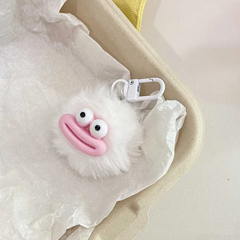 Porte-clés bouche de saucisse en peluche, clown drôle, beurre en peluche, porte-clés bouche de saucisse mignonne, pendentif grande bouche en peluche