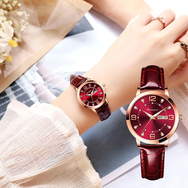 Popular High-End Waterproof Luminous Women's Watch Women's Quartz Watch Niche High Sense Student Watch Women's Watch