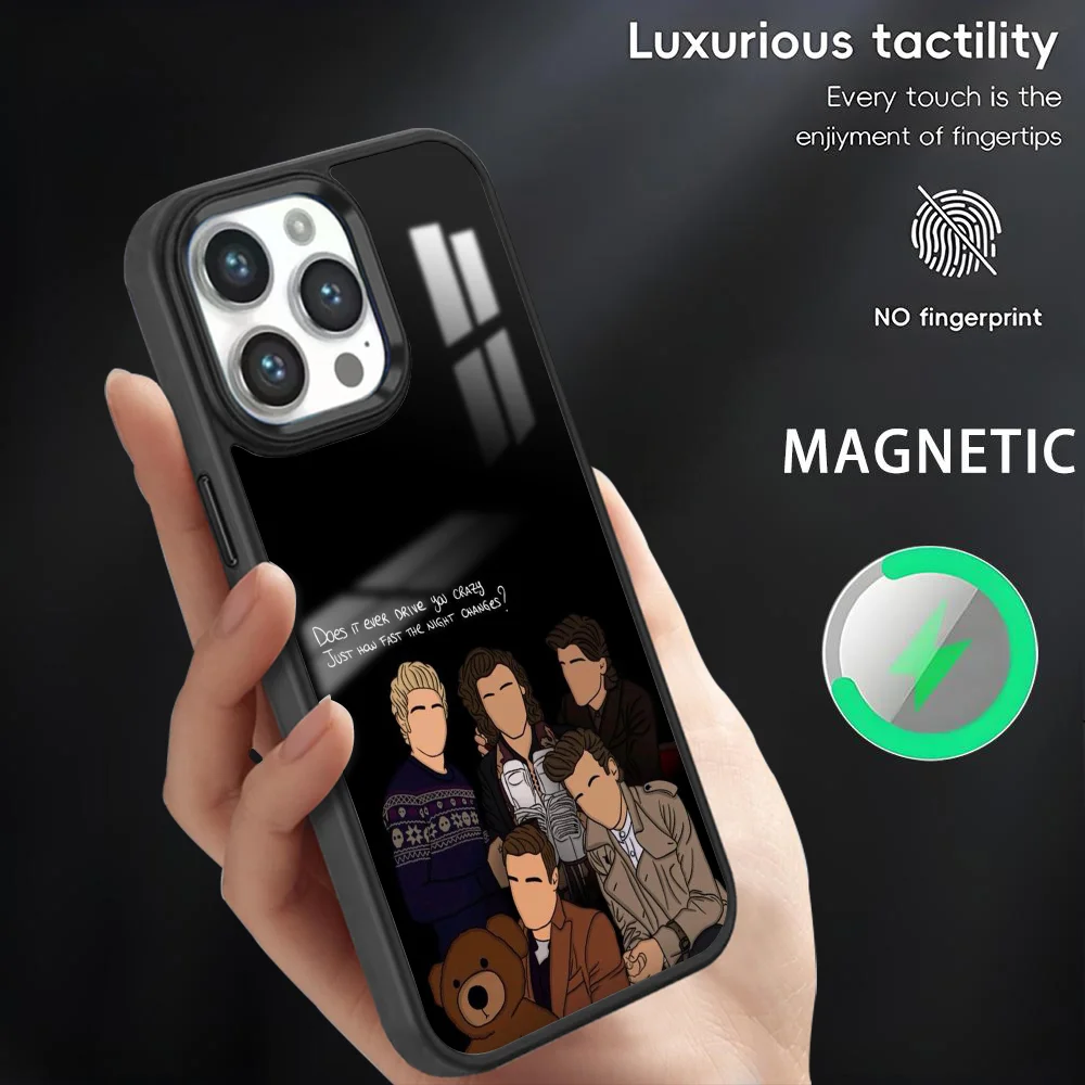 

One D-Direction Rock Phone Case For iPhone 16 15 14 13 12 11 Pro Max Plus Mini Magnetic Magsafe Wireless Charging Cover