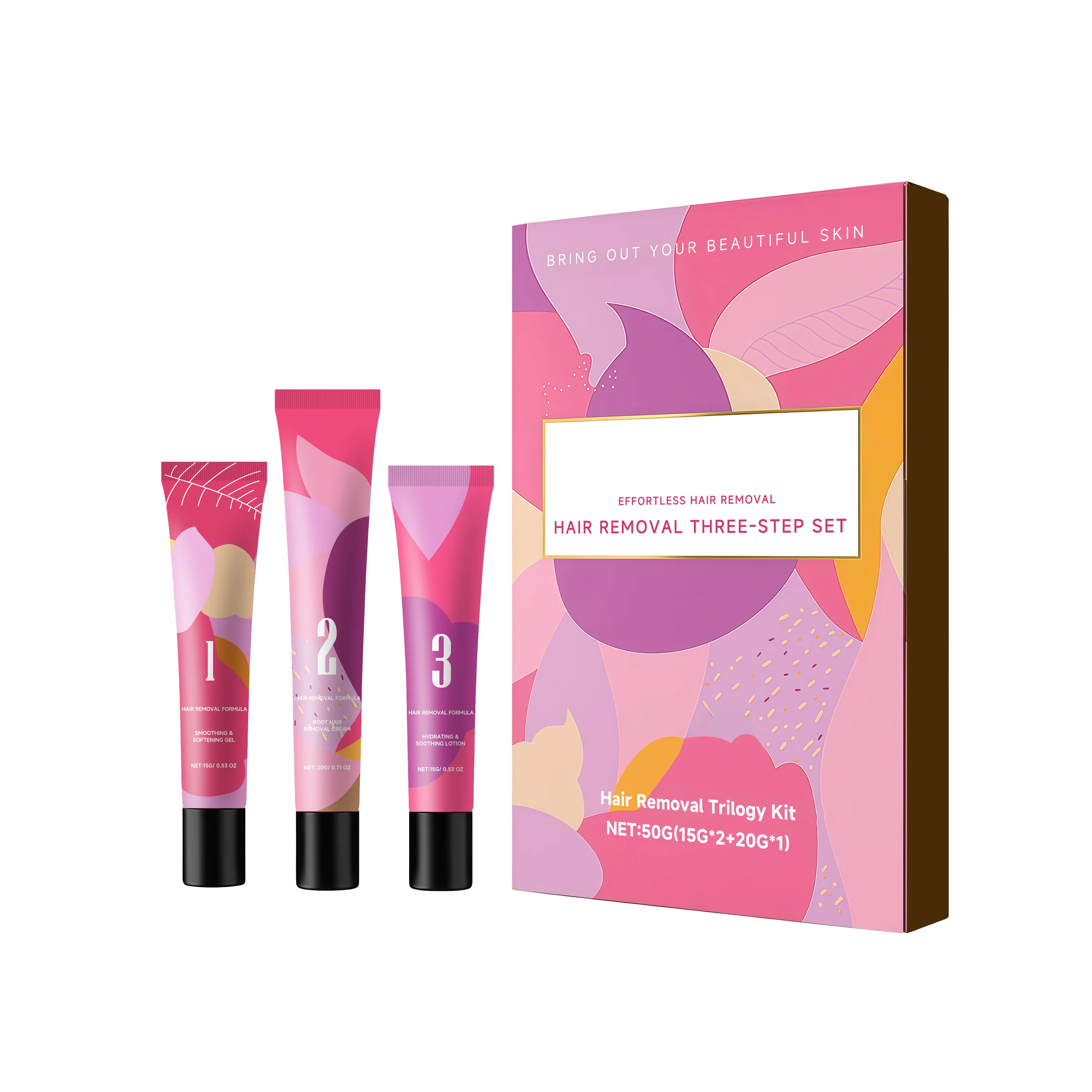 Painless Hair Removal Cream Kit For Face & Body Fast Acting Gentle Formula Soothe Redness Deep Hydrating Repair Depilatory Cream