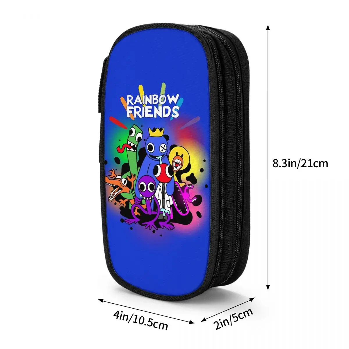 Imagem -03 - Arco-íris Amigos Personagens Lápis Cases Grande Armazenamento Pen Bags Pen Box Lápis Pouch para Meninos e Meninas Estudantes Papelaria