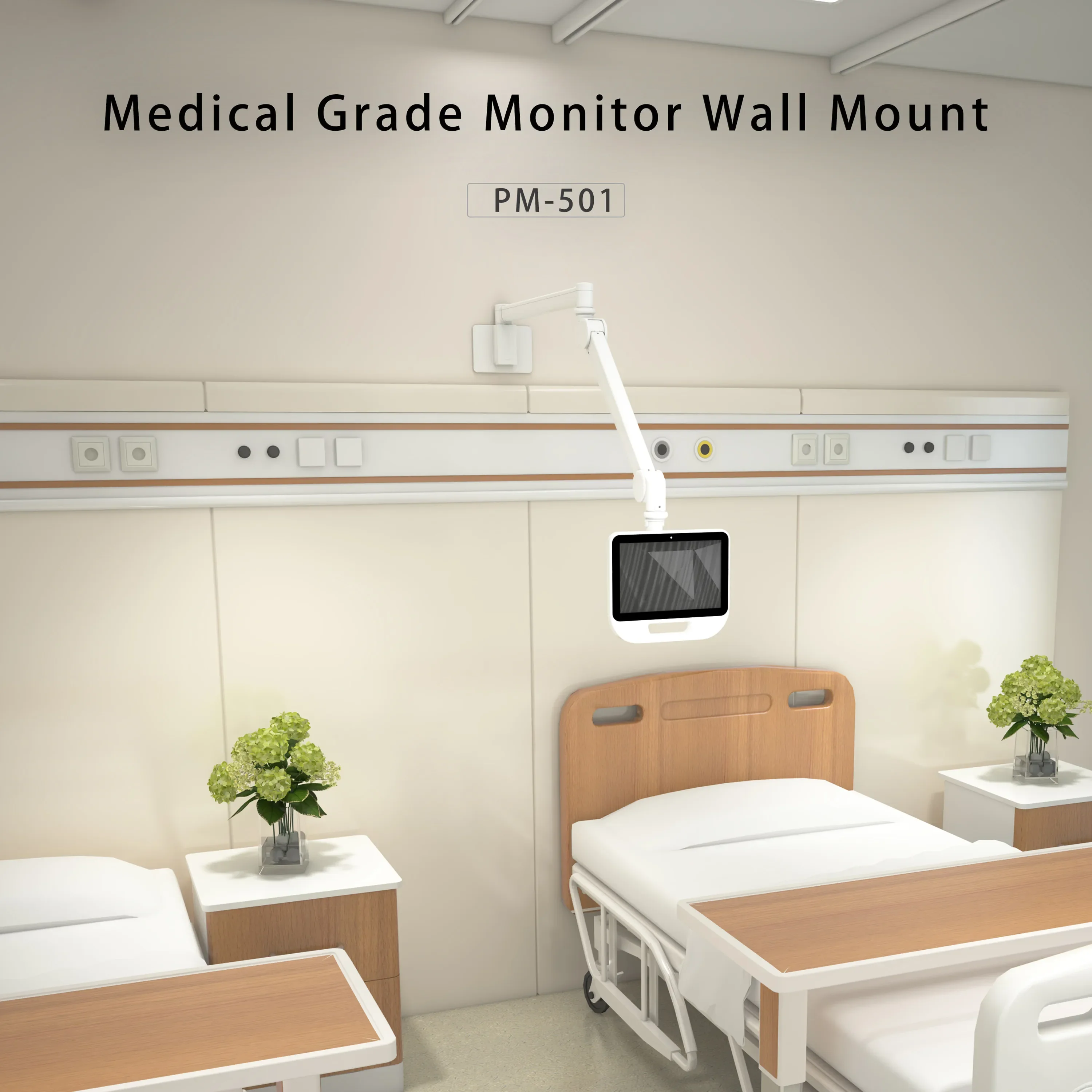 Long arm Flexible adjust Medical  and tablet wall mount for hospital