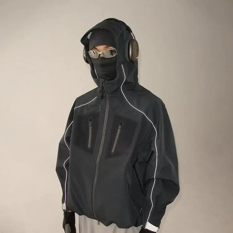 Outdoor-Windjacken, Hardshell, für Damen und Herren, zum Angeln, für Mode, Radfahren, Sport, Skifahren, Reisen, Freizeit, winddichte Jacken – Detail 6