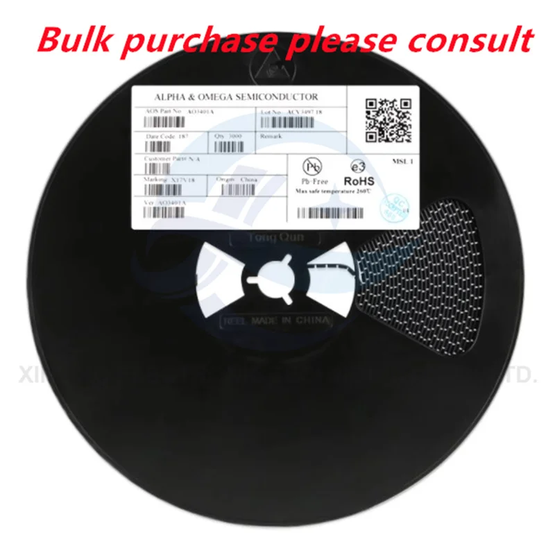 Original authentic AOS 3401A SOT-23 P channel -30V-4A patch MOSFET field effect tube 5PCS AO3401A