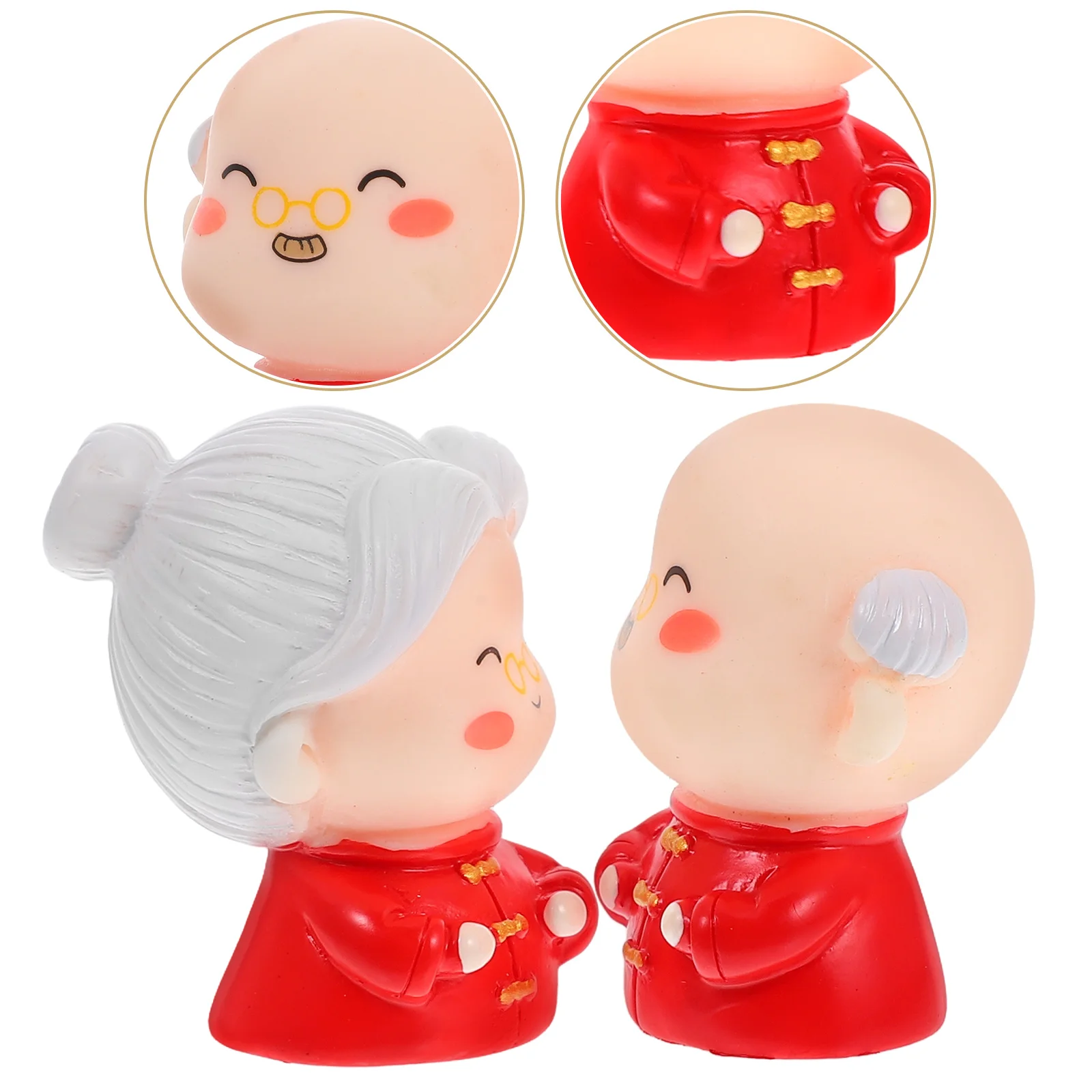 

2pcs Couple Miniature Figurines Wedding Cake Anniversary Gift Home Decor Statue Ornament For Birthday Bridal Shower Party Loving