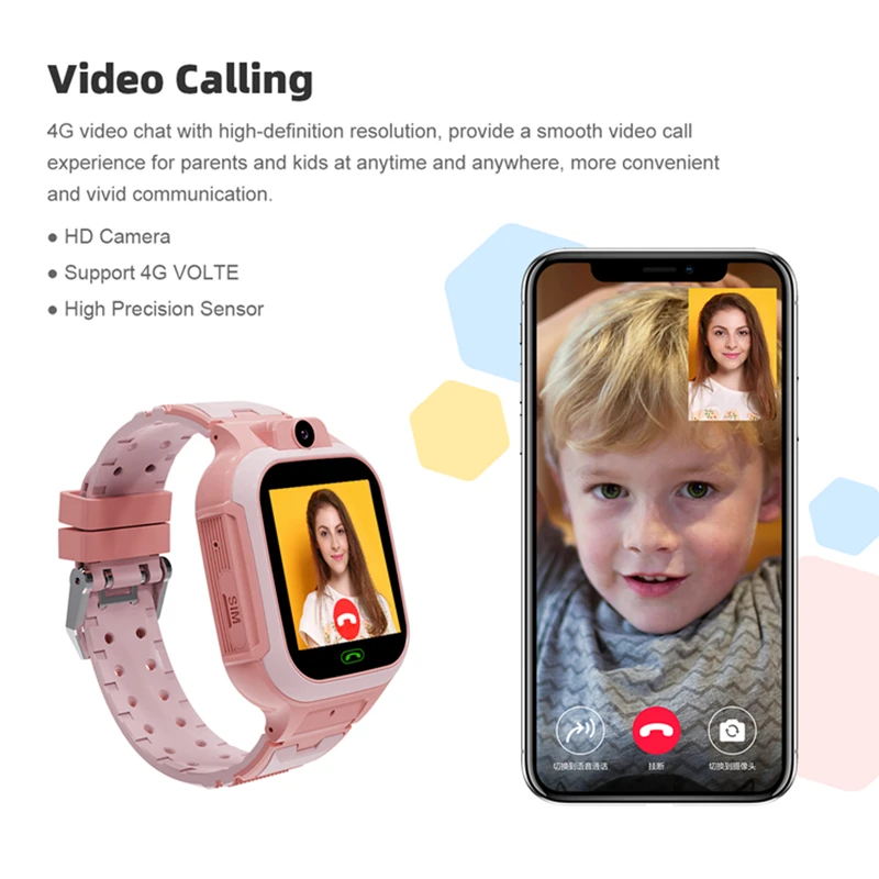 LT37 4G Kids Smart Watch HD Camera Video Call Child Phone Watch Waterproof LBS Positioning Remote Monitoring Smartwatch for Kids