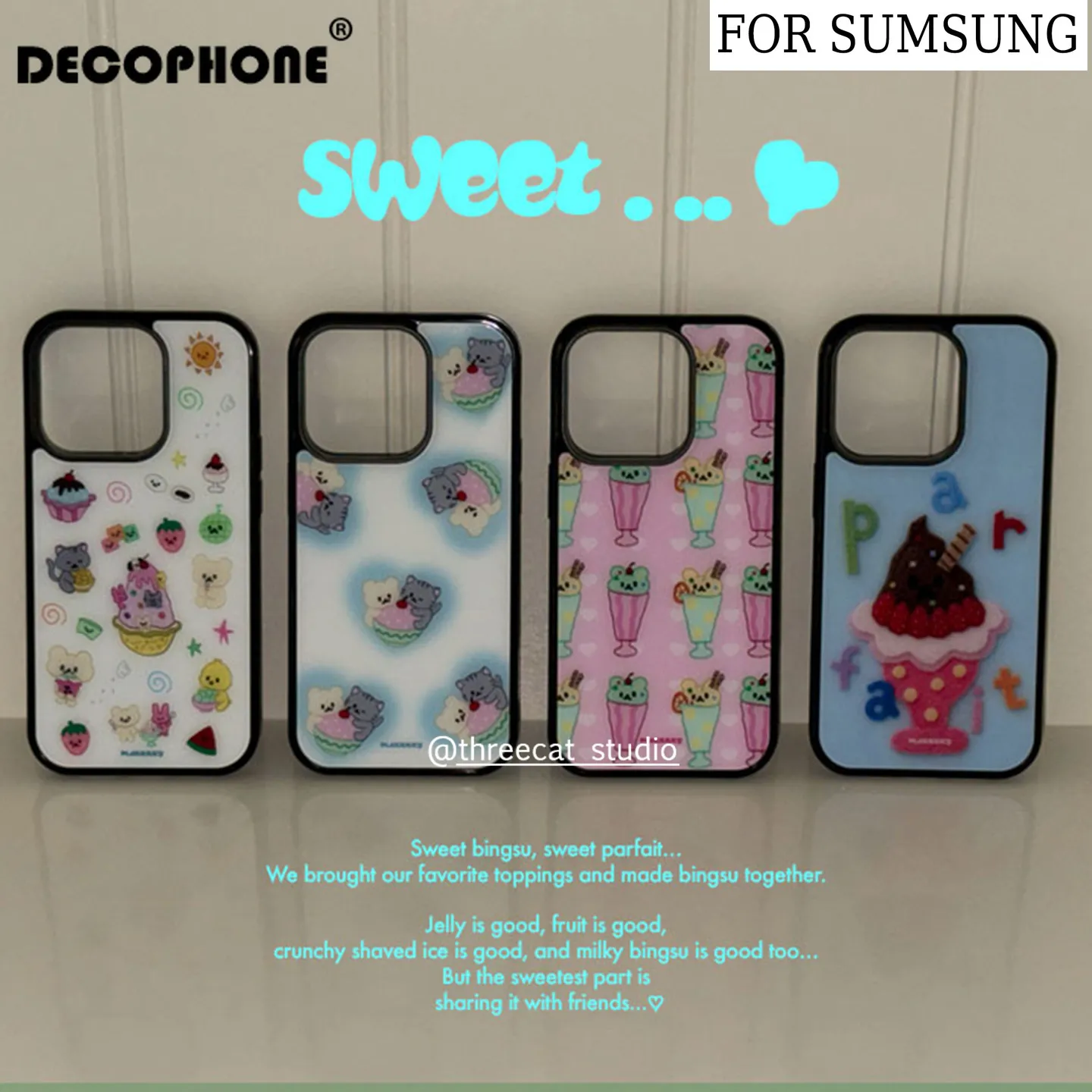 Cute The Little Bear and the Cake Ins Phone Case FOR Samsung Galaxy 23/24/25/26/A15/A25PLus FE ULTRA EDGE Shockproof Back Cover