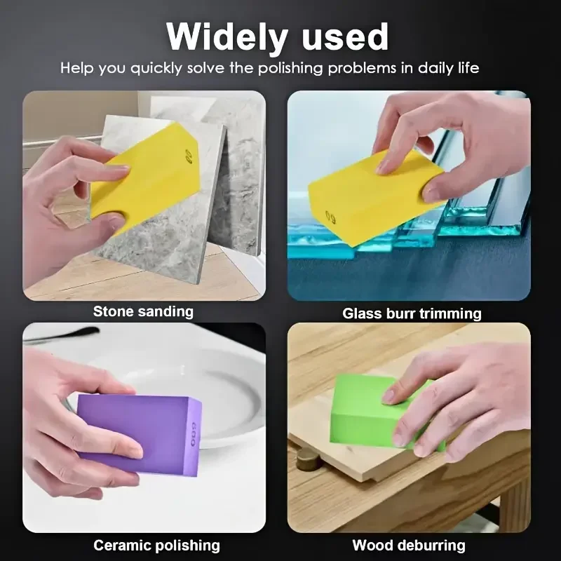 Hand Polishing Pads Tile Glass Abrasive Grinding Block Pad Stone Marble Ceramic Sanding Disc Polisher Tools