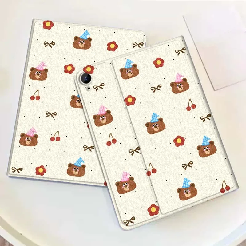 

Bow Bear Element Pattern For Samsung Galaxy Tab A7 A9 A11 S6 A A8 Lite Plus 2025 10.4 10.5 10.1 Inch Tablet Case