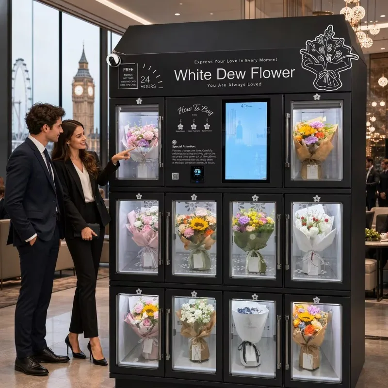Flower Locker Vending Machine Refrigerated Fresh Flower Bouquet Automatic Vending Equipment