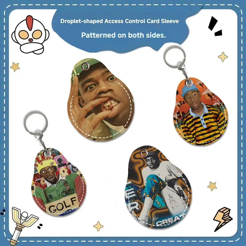 زهرة بوي T-Tyler لطيف Waterdrop Acc حامل بطاقة التحكم التعريفي حافلة مصعد الغطاء الواقي طالب مادة البولي يوريثان