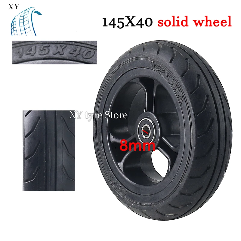 145x40 Solid Tire with Plastic / Alloy Hub 6 Inch Wheel for Mini Electric Scooter Fastwheel F0,jackhot,Nes Carbon Fiber Scooter