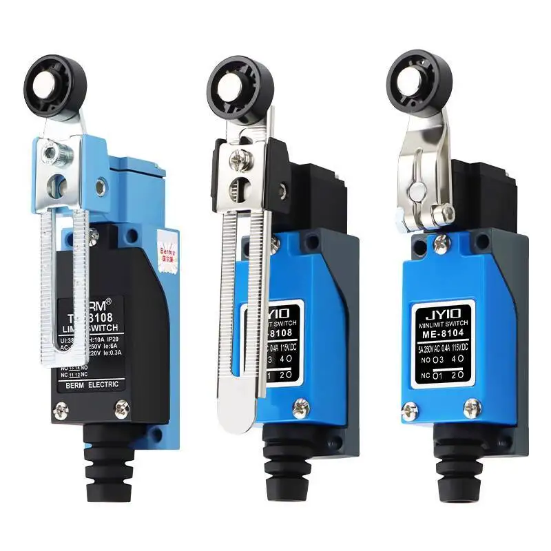 5pcs Travel Limit ME-8108 TZ-8104 Roller Rocker Arm Type Limiter Mechanical Contact Micro Switch 8112 8166 8111 8122 9101 8169