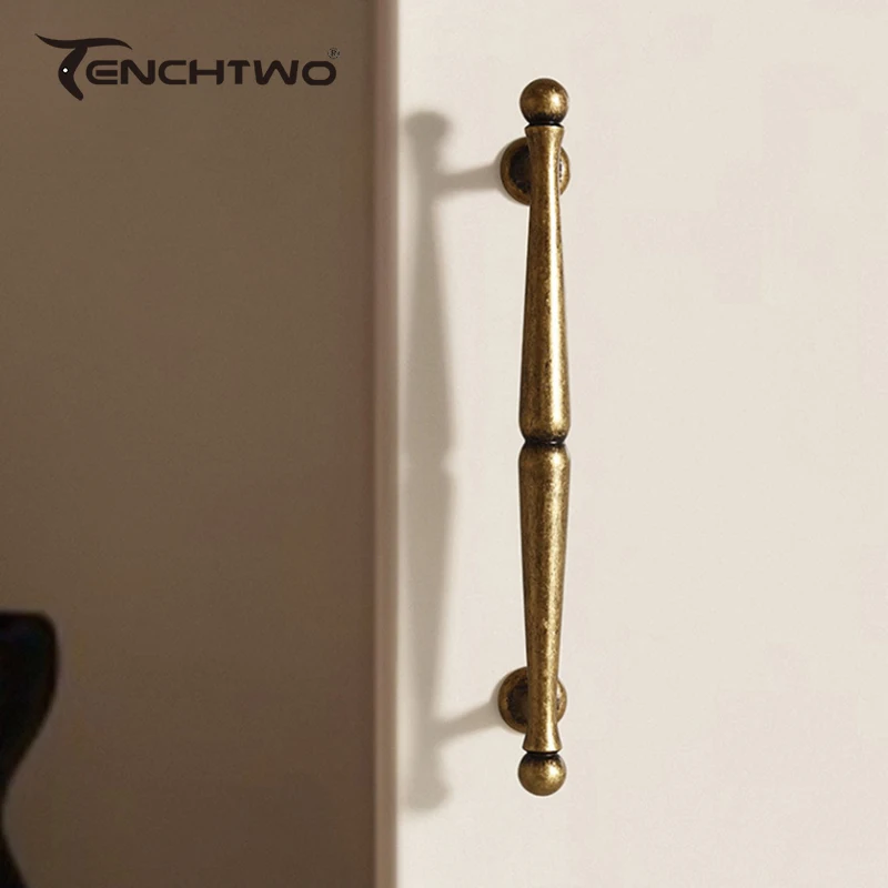 TENCHTWO Retro Zinc Alloy Furniture Handles Drawer Cabinet Pulls Wardrobe Door Knob Quality Kitchen Cupboard Pulls