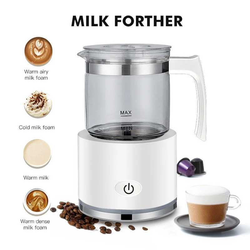 Home Kitchen Small Milk Frother, Detachable Handheld Electric Breast Pump, Hot And Cold Mixing, Hot Milk For Coffee, Latte, Capp