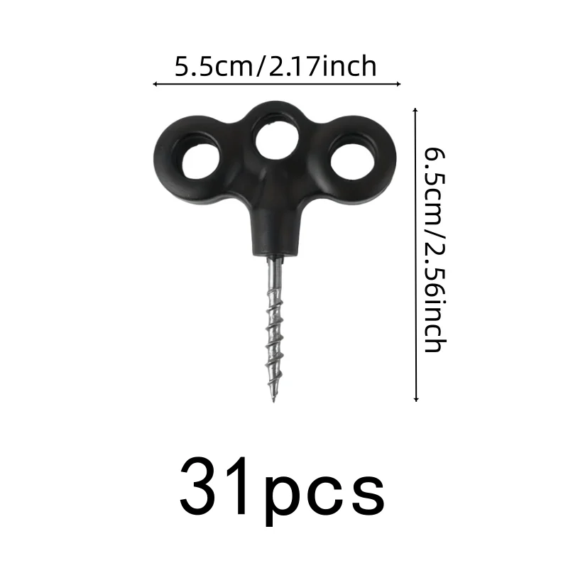 31 pcs Tent Stakes Pegs, Spiral Auger Design for RV Awning Anchoring, Easy Screw Into Ground great for Hiking Tent Setup