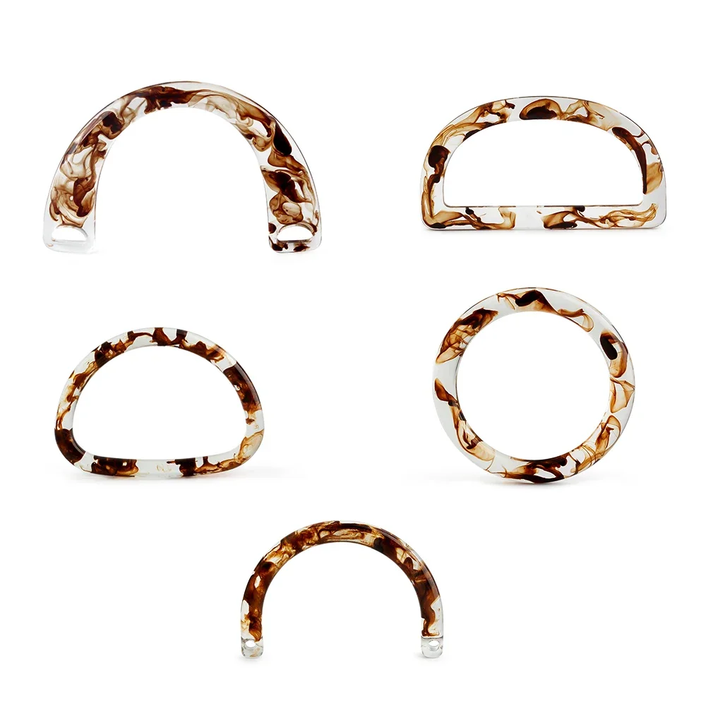 2/4/10 قطعة على شكل حرف U حقيبة الراتنج مقبض المحفظة الإطار قبلة مشبك حقيبة من القماش حقيبة يد حقيبة كروشيه مقبض DIY بها بنفسك اكسسوارات الحرف اليدوية #3