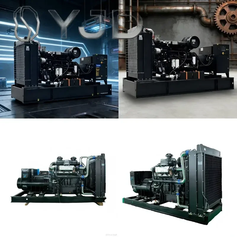 YJD Weifang Hongtai Super Silent Type Open Frame Diesel Generator Set 400kw Water Cooled 24V DC Electric Start 380v with ATS