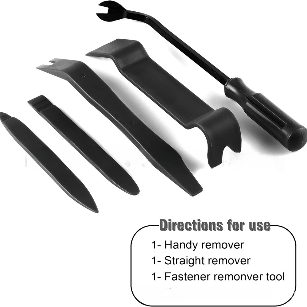 Kit de herramientas para quitar molduras de automóviles, kit de herramientas de plástico que no rayan, juego de herramientas para quitar clips de paneles de puertas interiores para vehículos, 1-5 piezas