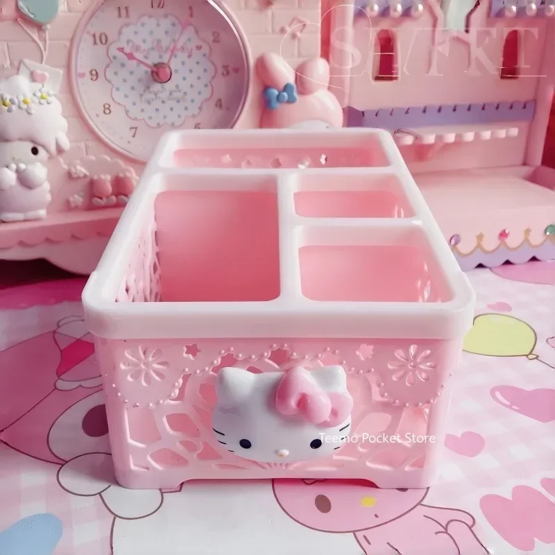

Sanrio Hello Kitty Kawaii коробка для хранения персонажей мультфильмов аниме аксессуары Хэллоуин конфеты ювелирные изделия канцелярские принадлежности органайзер инструменты