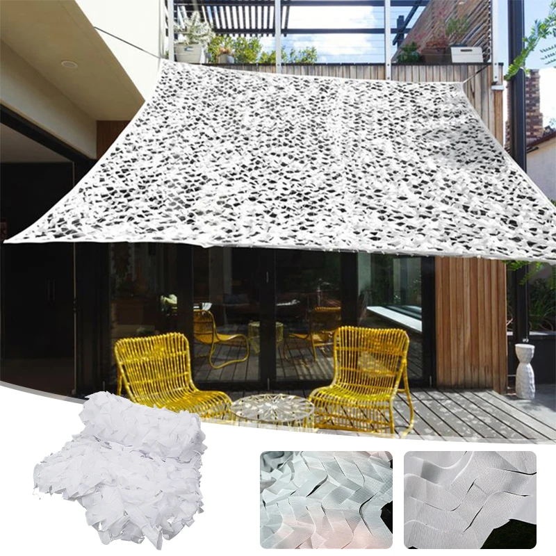 White Shade Net Garden Hidden Mesh for Outdoor Summer Camping Shade Cover Folding Awnings Anti-UV Garden Patio Sunshade Net 