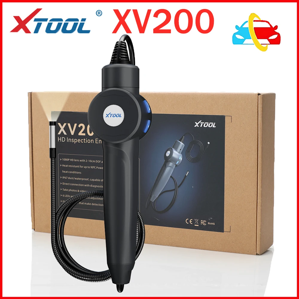 

XTOOL XV200 is an upgraded of XV100 8.5mm HD Endoscope Camera Micro 8 LED Car Endoscope Inspection Borescope For D9S X100MAX D8W