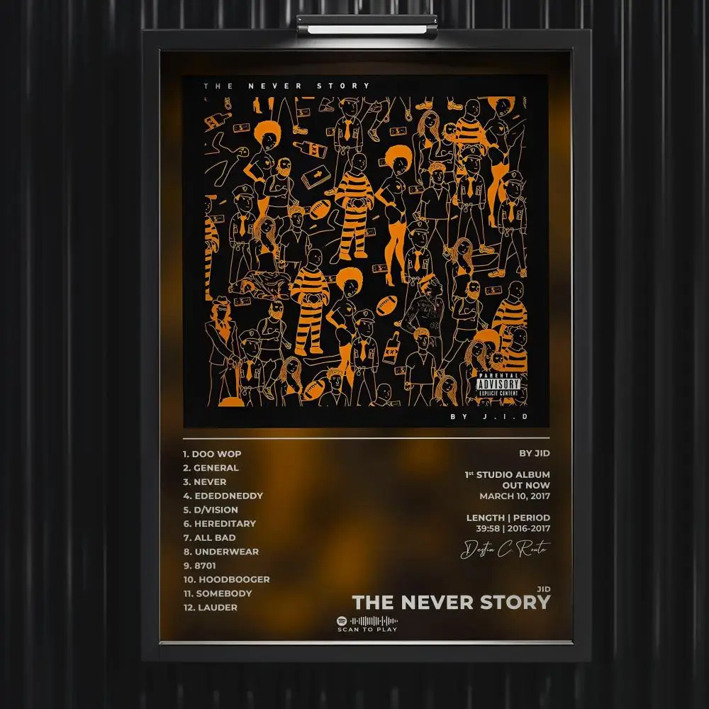 J-JID Poster Music Hot Album Poster Star Hip Hop Living Room Canvas Painting Art Home Wall