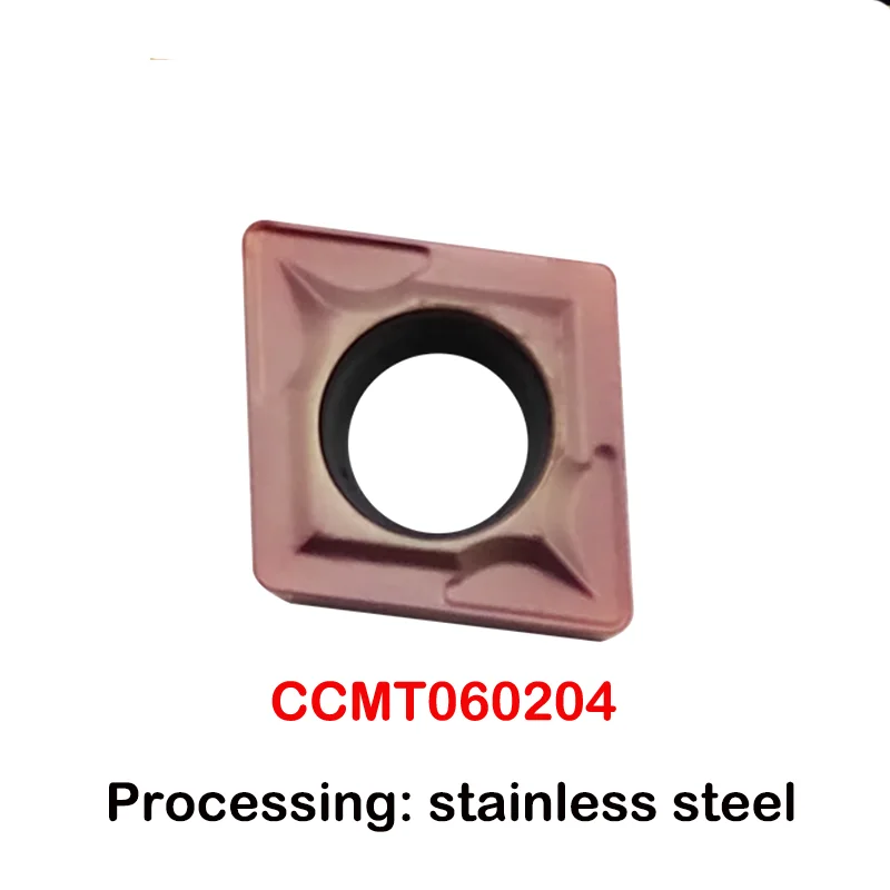 10PCS CNC 80 ° Insert Diamond Inner Hole Cutter Grain Carbide Inserts CCMT 060204 CCMT 09T304 Boring Turning Tool