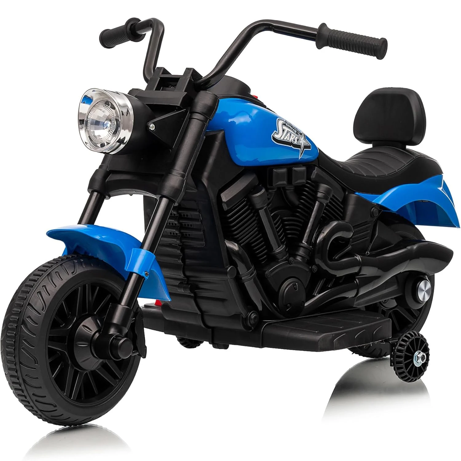 Elektrische motorfiets kinderen 6V 4.5AH motor met 2 steunwielen muziek en LED-licht voor kinderen van 3-6 jaar - afbeelding 1