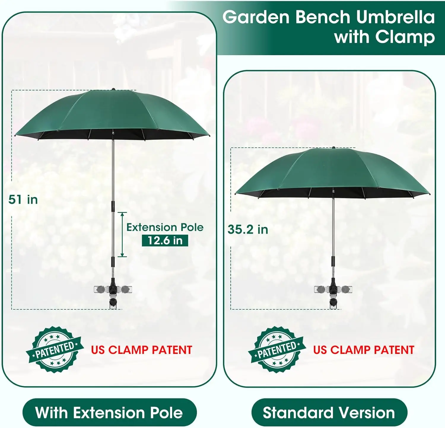 2-in-1 Garden Kneeler with Umbrella, 330lb Capacity, Tool Bag & Bottle Holder, Gardening Gift - view 5