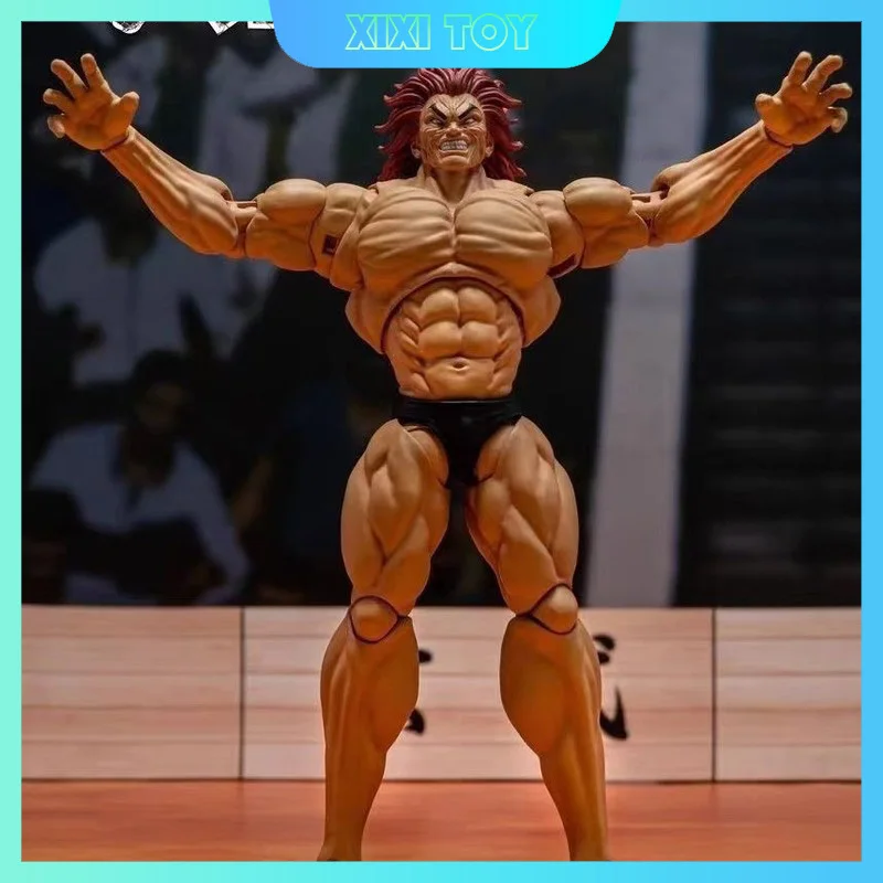 18cm St Series 1/12 Baki Hanma Yujiro Anime Joint Movable Action Figure Collectible Toy Ornament Model Desktop Decorations Gift