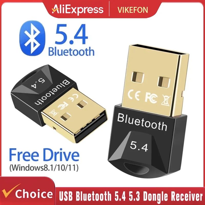

Bluetooth-адаптер для ПК USB Bluetooth 5,4 5,3 ключ-приемник для динамика, мыши, клавиатуры, музыкального аудиопередатчика