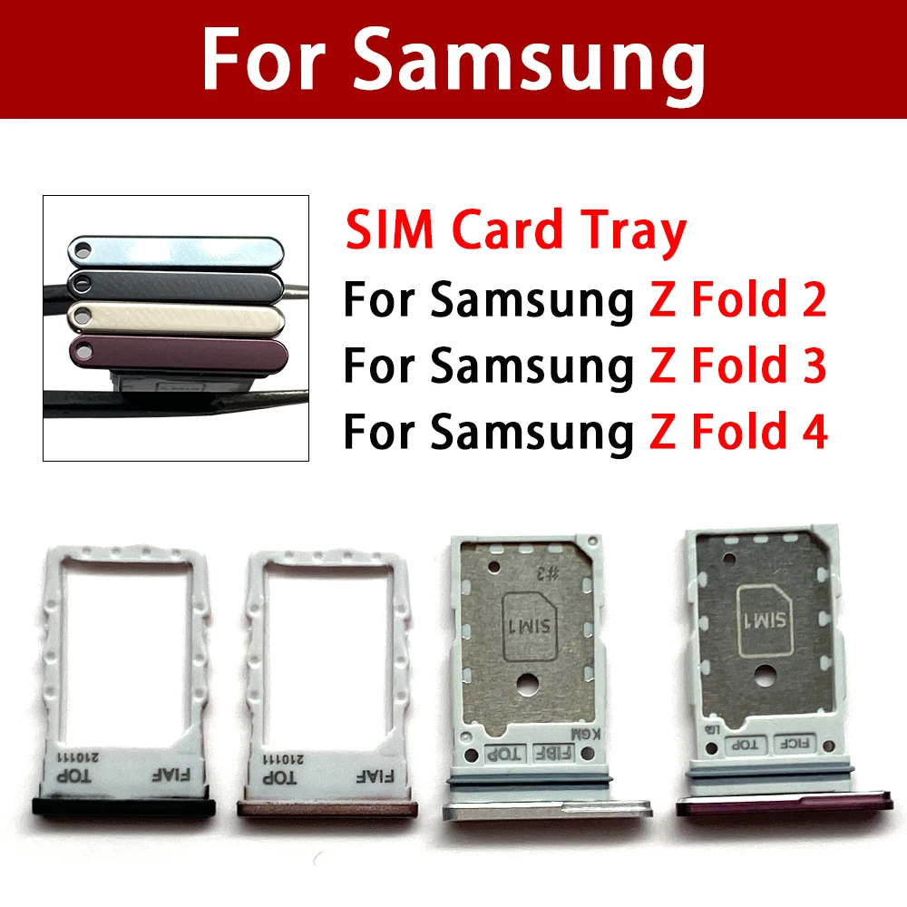 Sim Tray Holder For Samsung Z Fold 2 3  4 Fold2 Fold3 Fold4 SIM Card Tray Slot Holder Adapter Socket