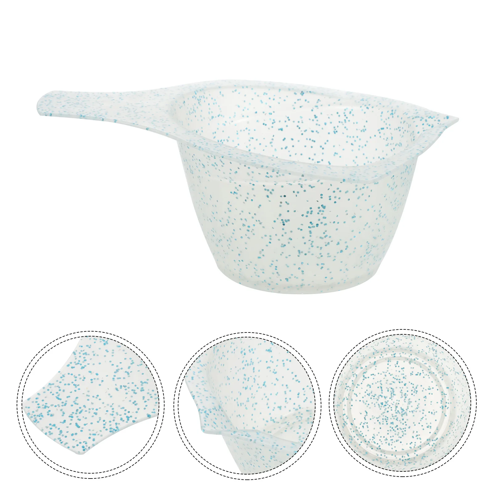 

1Pcs Multi-Functional Hair Color Mixing Bowl Smooth Matte Surface Tinting Bowl for Home Salon Hair Dyeing Easy Clean Plastic