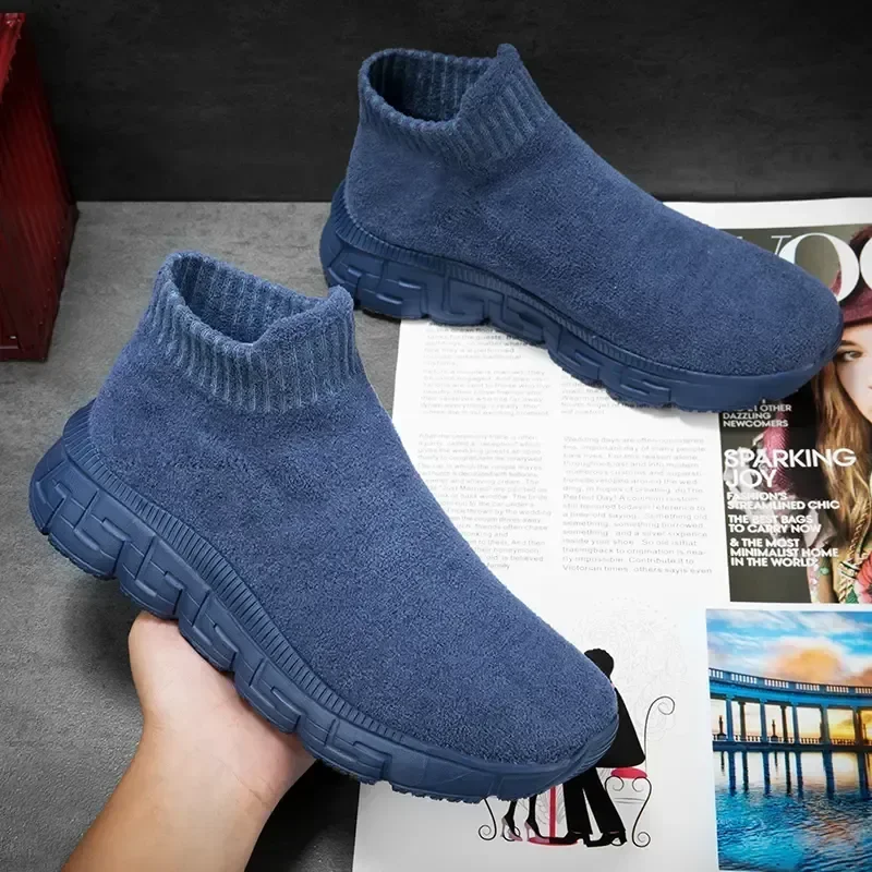 Turnschuhe Sportschuhe für Männer atmungsaktive Slip-On bequeme Männer Freizeit schuhe Mode Socken Schuhe plus Größe Zapatillas de Hombre