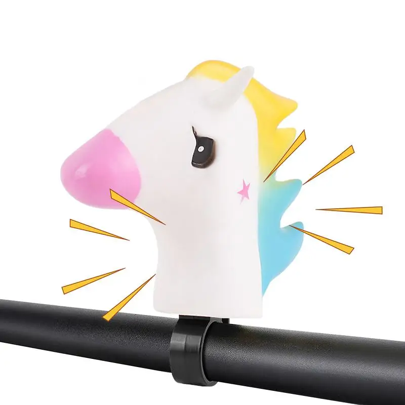 Kids Bike Horn Fruit Squeeze Horn Kawaii Horse Cycling Horn Cute Fun Animal Sounds For Handlebars For Girls Boys Bike Safety