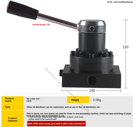 Four-way Dedicated To Busbar Processing Machine High-pressure Circuit Distributor Three-way Valve Steering Valve Three-position