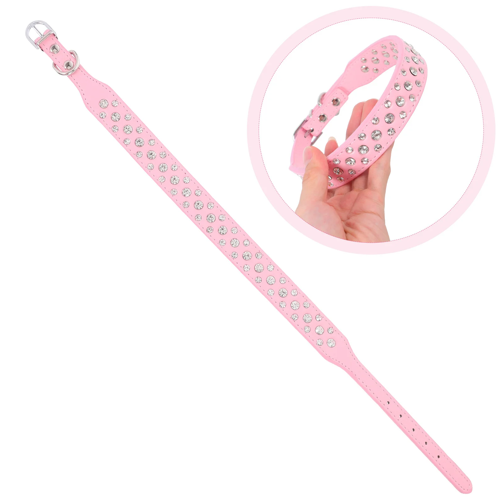 

Sparkling Rhinestone Dog Collar for Small to Medium Pets - Adjustable Bling Crystal Collar for Dogs Daily Wear Outings