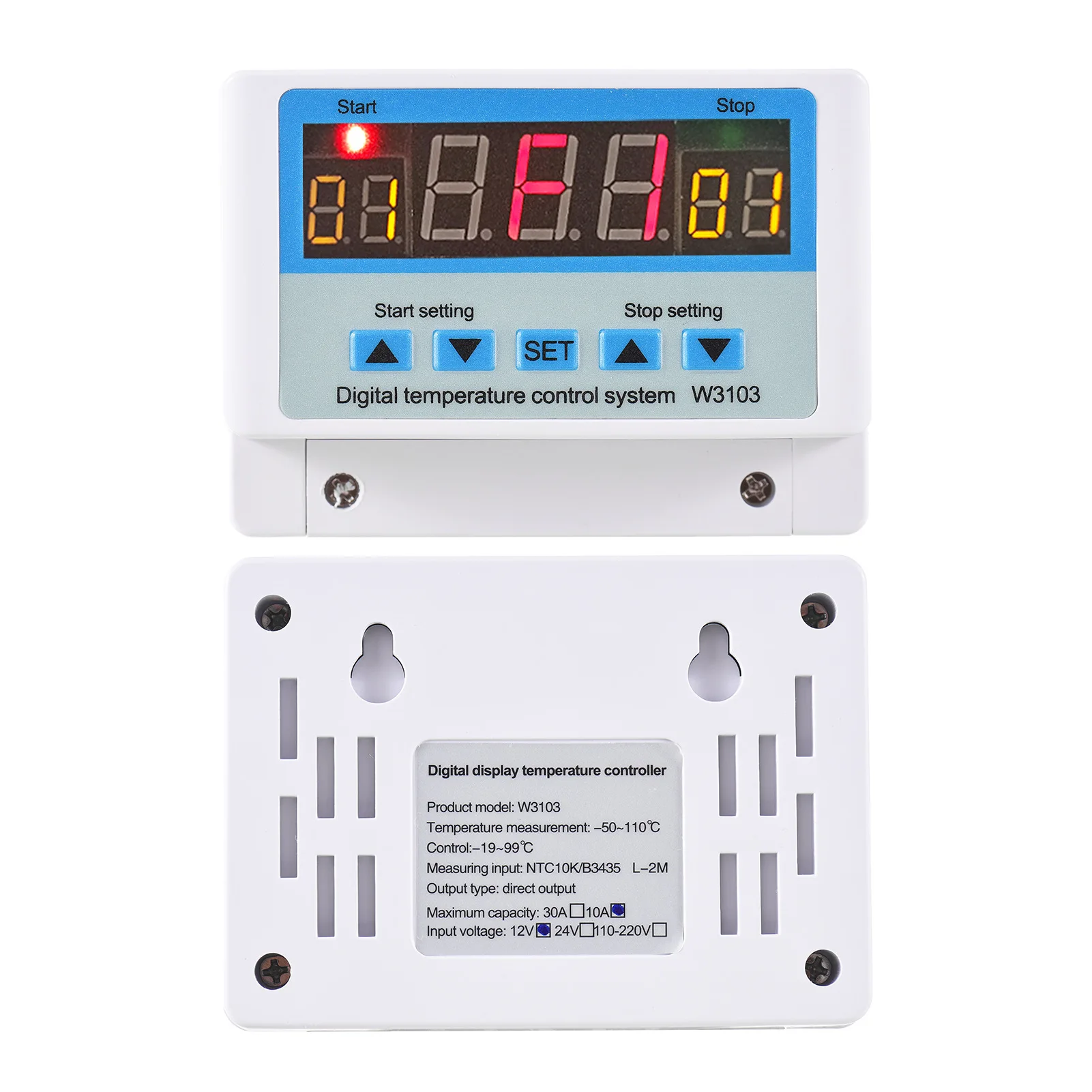 10pcs W3103 Digital Temperature Controller High Power 10a/30a Fully Automatic Temperature Controller Adjustable   Star