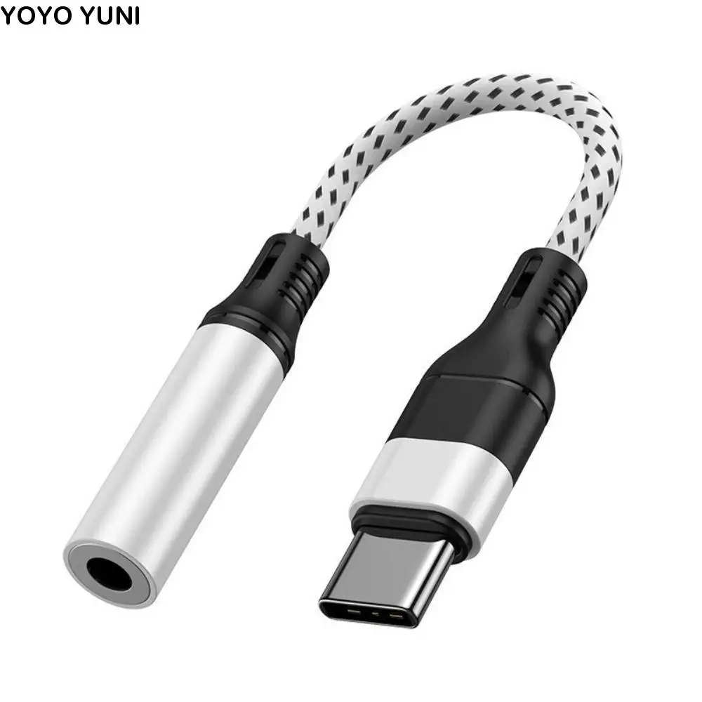 

USB Type C Headphone Adapter Cable Weave 3.5 Jack Type-c 3 5 Jack Audio Cable Braided Converter USB C To 3.5 MM Jack Adapter