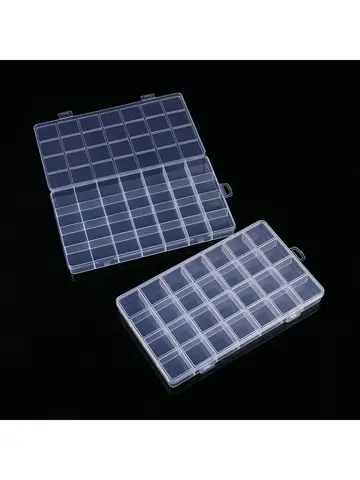 Plastic Storage Box 28 Grid With Slot Beaded Anti-string Grid  Jewelry Classification Parts Division Box Jewelry Box Organizer