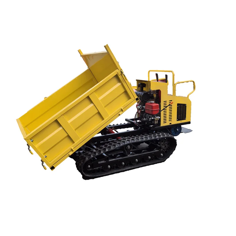 Factory-Priced Mini All-Terrain Truck Tracked Dumper New Self-Loading Diesel Fuel Left Crawler Dumper Manual Transmission Yuchai