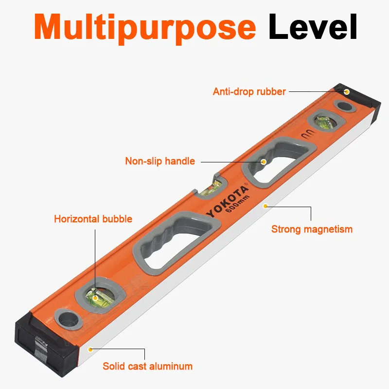 39.37inch/100cm Level Measuring Instruments Tools Building Alloy Aluminum Magnetic Spirit Level For Construction