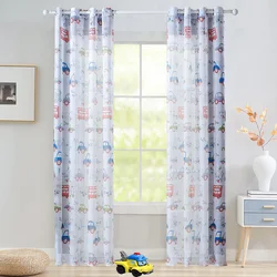 Jealous Cartoon Car Curtains Window Treatments Sheer Curtains For Kids Children Room Living Room Baby Boys Curtains 146&C