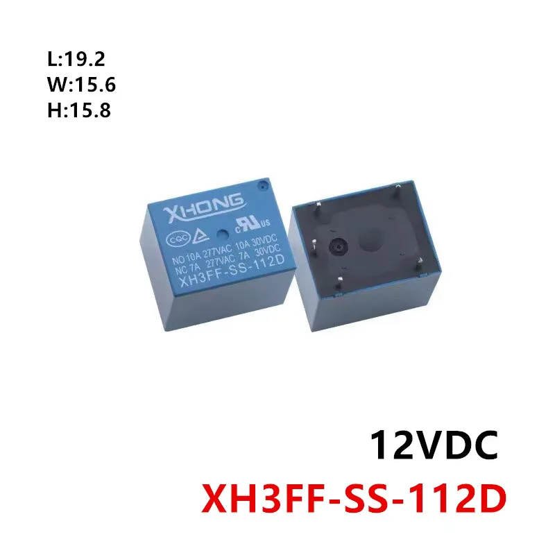 5Pcs XH3FF-SS-112D 12VDC 5Pin 10A Compatible SRD-12VDC-SL-C HF3FF 12V Power Relay T73